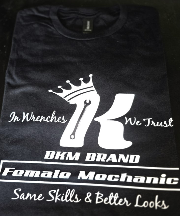 Female Mechanic BKM Brand Short Sleeve T Shirt