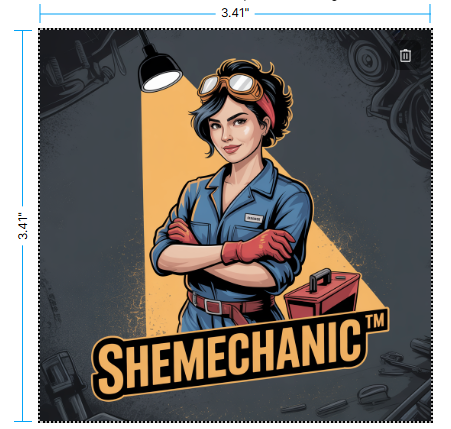 SheMechanic ™ Tool Box Sticker